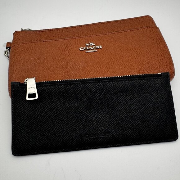 COACH Brown Wristlet with Black Insert - Picture 2 of 3